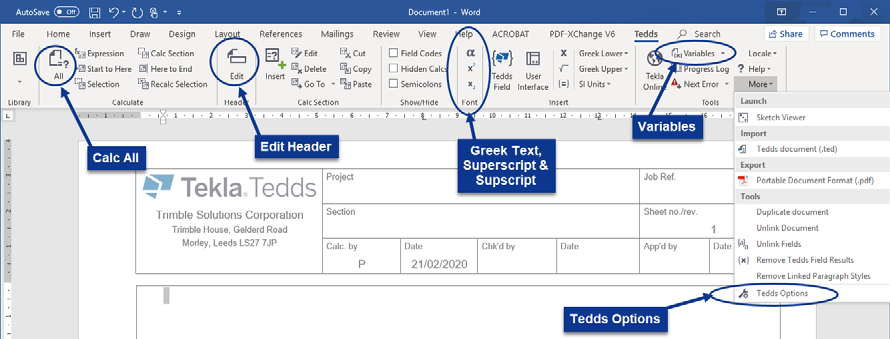 Tedd Task Model Writing Tedds calculations - stage 1 (US design example) | Trimble User ...